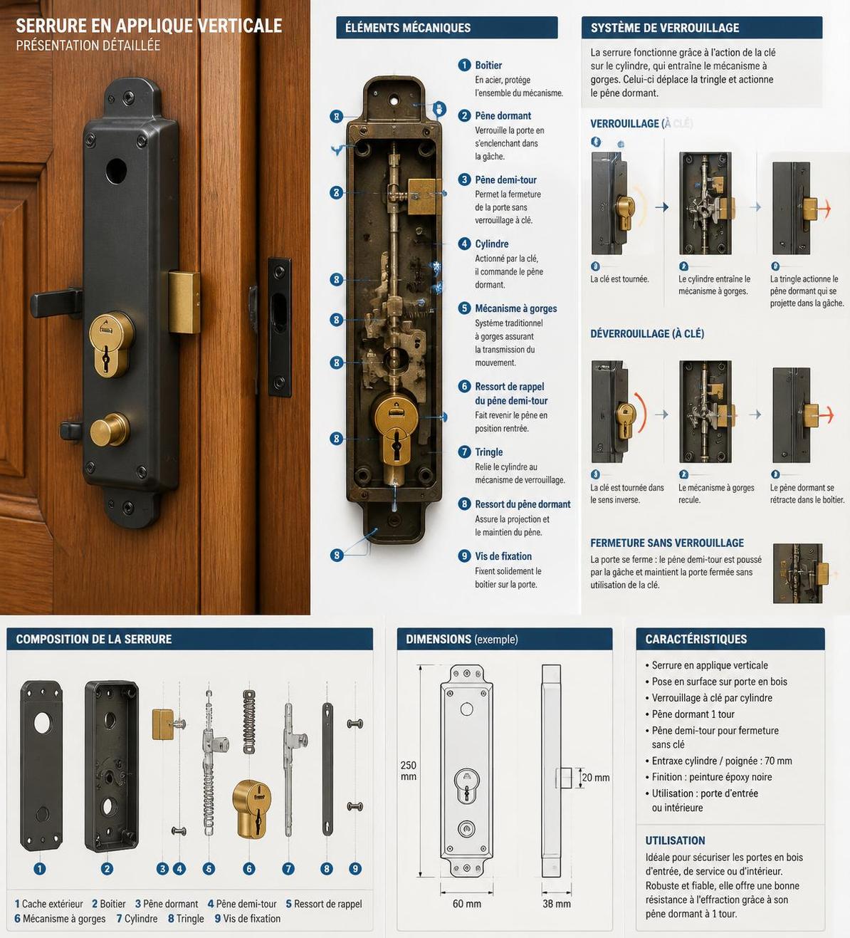 découvrez comment installer une serrure en applique verticale grâce à nos conseils pratiques et facilitez la sécurisation de votre porte rapidement et efficacement.